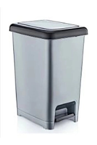 Ceymop Cey Grup Pedallı Slim Gri Çöp Kovası 20 L