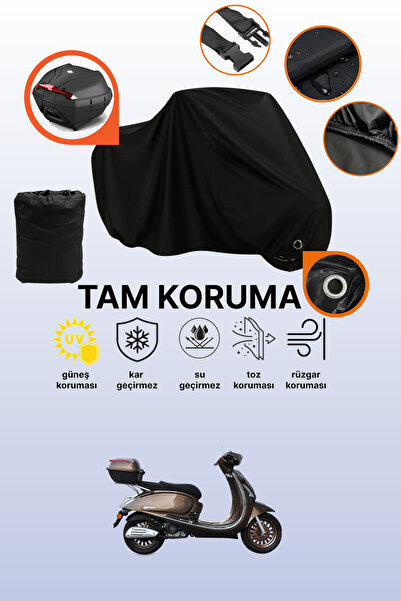 dokaca Black Tail Bag and Lock Compatible Yuki Margherita 50 Compatible Motor...