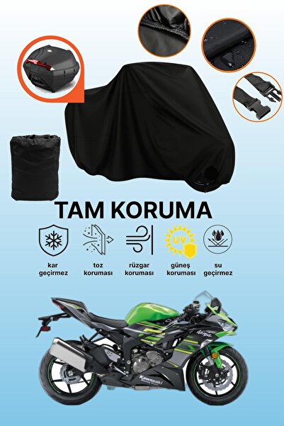 dokaca حقيبة خلفية سوداء متوافقة مع قماش الدراجة النارية المتوافق مع كاواساكي...