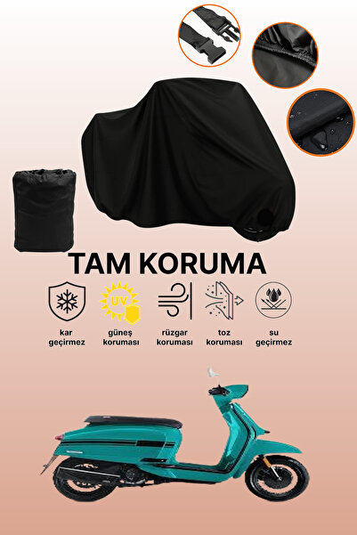 dokaca حقيبة خلفية سوداء وقماش دراجة نارية متوافق مع لامبريتا V125 سبيشال