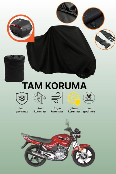 dokaca Black Rear Bag Compatible with Kuba Xr 125 Compatible Motorcycle Tarpa...