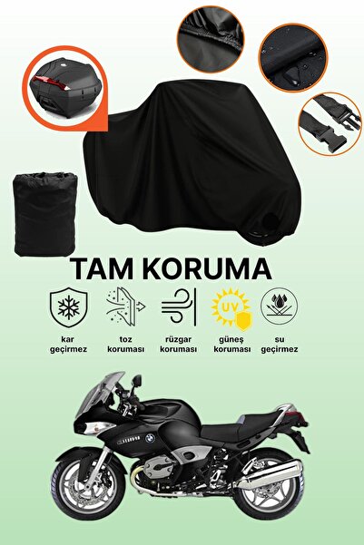 dokaca Black Rear Bag Compatible with Bmw R 1200 St Compatible Motorcycle Tar...