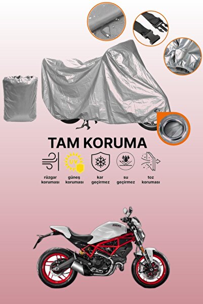 dokaca غطاء محرك متوافق مع دراجة دوكاتي مونستر 797 باللون الرمادي، غطاء واقي