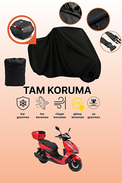 dokaca حقيبة خلفية سوداء متوافقة مع Kuba Pesaro 125 X، قماش متوافق مع الدراجا...