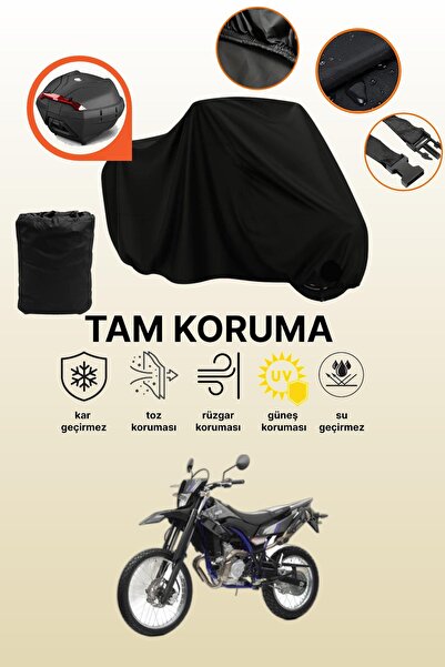 dokaca حقيبة خلفية سوداء متوافقة مع ياماها WR 125 R، قماش متوافق مع الدراجات ...