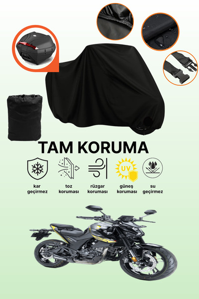 dokaca Rks Rz 125 Compatible Motorcycle Tarpaulin Compatible with Black Rear ...
