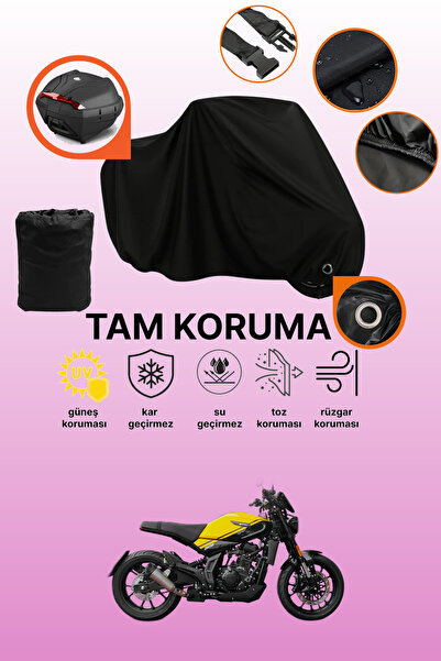 dokaca حقيبة خلفية سوداء وقماش متوافق مع دراجة نارية يوكي C5 ZR250