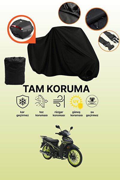 dokaca Rks Snipe.R 50 Pro Compatible Motorcycle Tarpaulin Compatible with Bla...