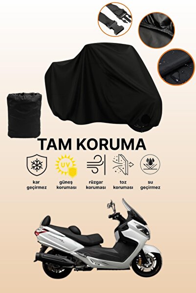 dokaca Black Rear Bag and Lock Incompatible Sym Maxi 400I Compatible Motorcyc...