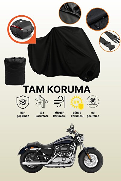 dokaca غطاء محرك متوافق مع دراجة هارلي ديفيدسون سبورتستر آيرون 1200 باللون ال...