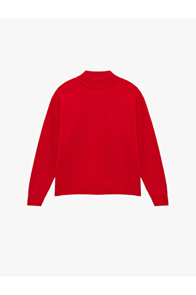 Koton Oversize Uzun Kollu Dik Yaka Triko Kazak