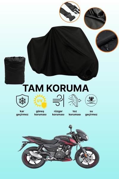 dokaca Black Rear Bag and Lock Incompatible Bajaj Pulsar 180 Compatible Motor...