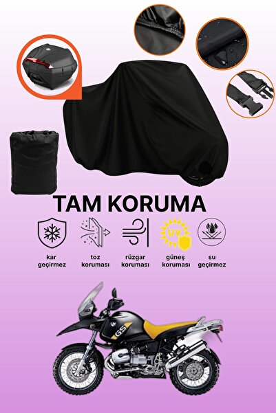 dokaca Black Rear Bag Compatible with Bmw R 1150 Gs Adventure Compatible Moto...