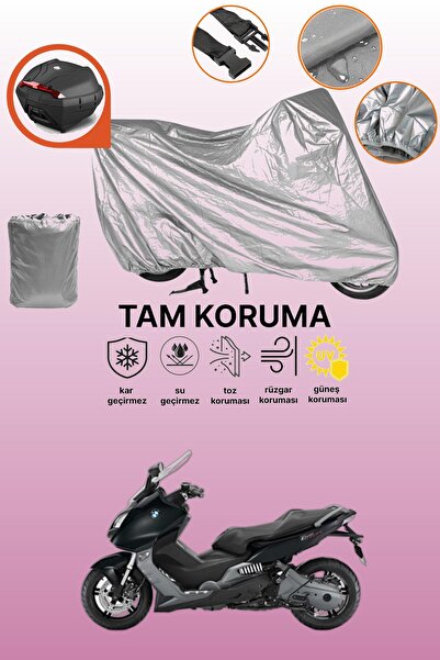 dokaca Motorcycle Tarpaulin Compatible with Grey Rear Bag Compatible with Bmw...