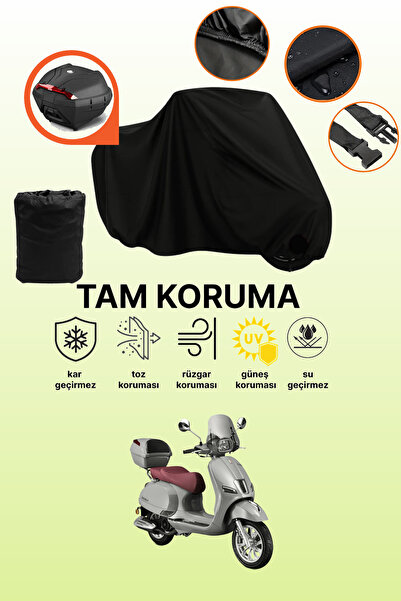 dokaca Rks Bevely 125 Compatible Motorcycle Tarpaulin Compatible with Black R...