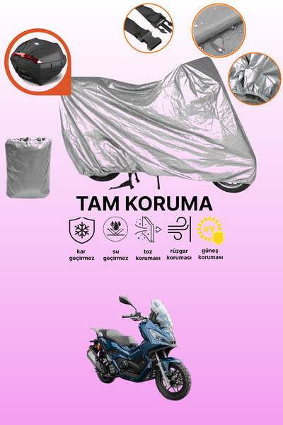 dokaca غطاء محرك متوافق مع يوكي إكسواي 125 متوافق مع الحقيبة الخلفية باللون ا...