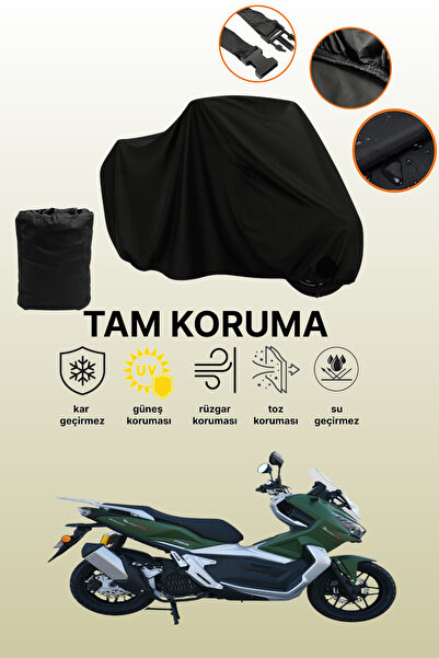 dokaca Black Rear Bag and Lock Incompatible Motolux Wow 150 Compatible Motorc...