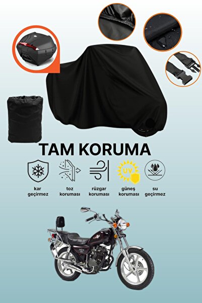 dokaca Kanuni Seyhan 150 Compatible Motorcycle Tarpaulin Compatible with Blac...