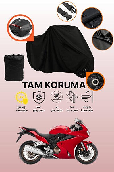 dokaca Black Tail Bag and Lock Compatible Honda Vfr 800 Compatible Motorcycle...
