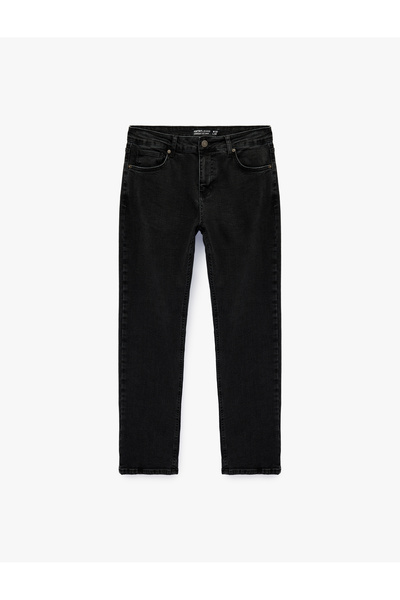 Koton Cotton Regular Waist Straight Fit Jean Pants - Mark Jean