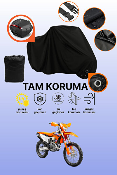 dokaca حقيبة خلفية سوداء وقفل متوافقان مع KTM 350 EXC-F، قماش متوافق مع الدرا...