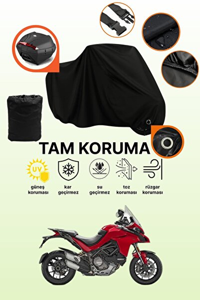 dokaca Black Rear Bag and Lock Compatible Ducati Multistrada 1260 S Compatibl...