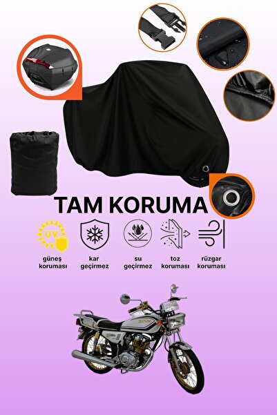 dokaca Black Rear Bag and Lock Compatible Kuba Cheetah 150R Gold Compatible M...