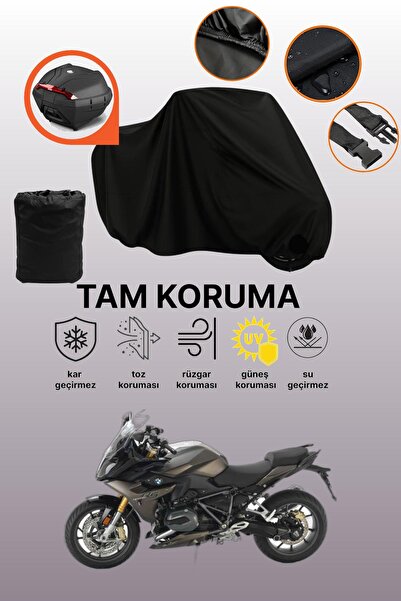 dokaca Black Rear Bag Compatible with Bmw R 1200 Rs Compatible Motorcycle Tar...