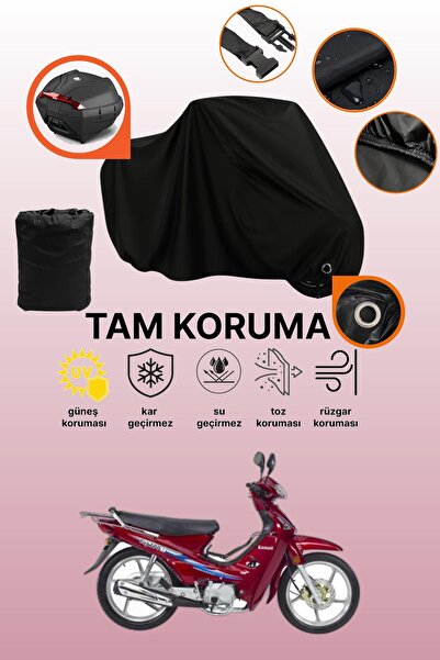dokaca Black Rear Bag and Lock Compatible Kanuni Cup 100 Compatible Motorcycl...