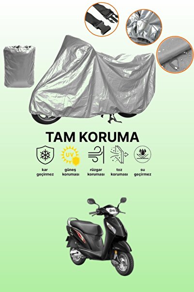 dokaca حقيبة خلفية رمادية اللون وقماش متوافق مع دراجة نارية هوندا أكتيفا 110