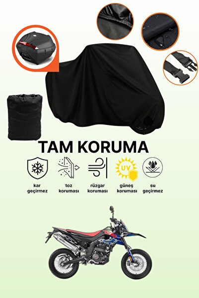 dokaca قماش دراجة نارية متوافق مع Aprilia SX 125 متوافق مع حقيبة الخلفية السوداء