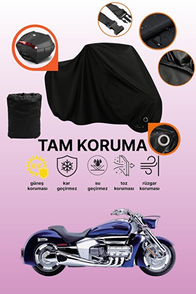 dokaca حقيبة خلفية سوداء وقماش متوافق مع دراجة نارية هوندا فالكيري رون متوافق...