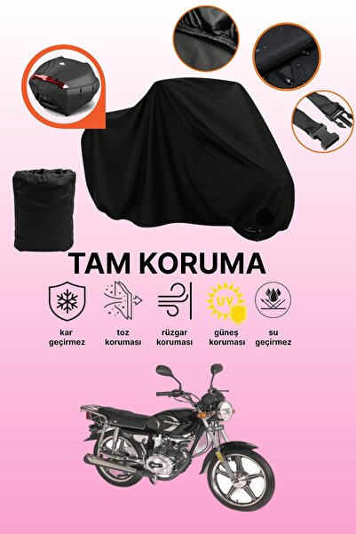 dokaca Black Rear Bag Compatible with Bisan Toprak Wrc 100 Compatible Motorcy...