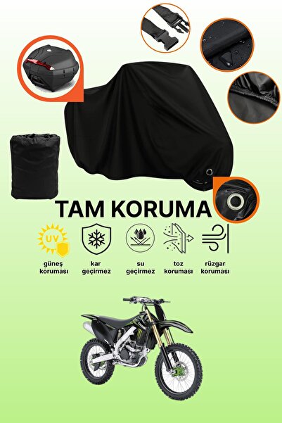 dokaca حقيبة خلفية سوداء وقماش متوافق مع دراجة نارية كاواساكي KX 250F