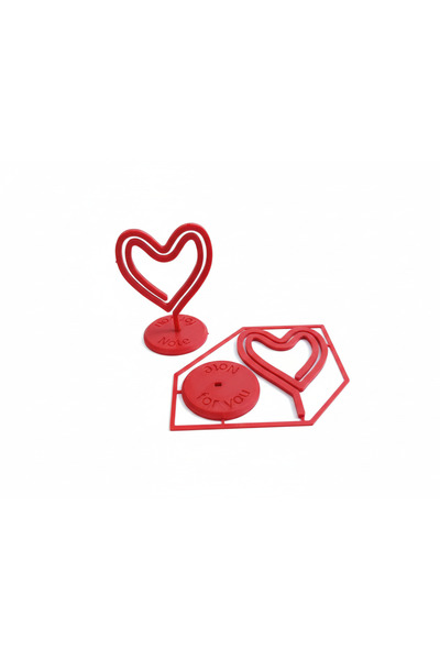 LUBIKO STUDIO Heart Designed Decorative Note and Photo Holder – Set of 4