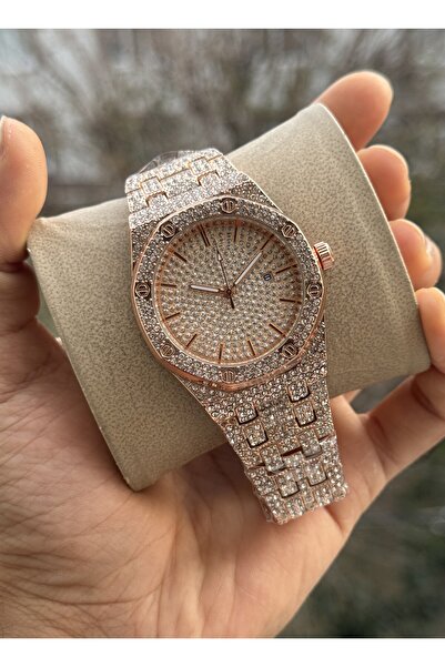 Tulpar ساعة يد للجنسين من New Season مزودة بوظيفة التقويم من حجر الزركون