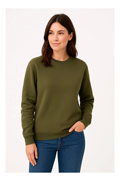 byasafkids Three thread flat bicycle collar sweatshirt - khaki