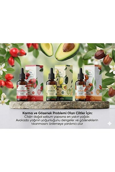 bio intense Kuşburnu Çekirdeği Yağı & Avokado Yağı & Jojoba Yağı 3lü Cilt Bak...