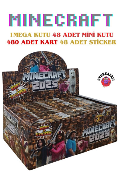 OYUNKAFASI Minecraft 2025 Kart ve Sticker Dev Seti - 480 Adet Kart + 48 Sticker