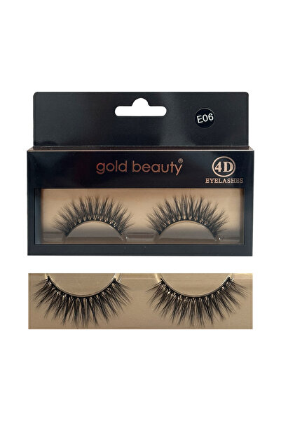 Gold Beauty Takma Kirpik 4D Yoğun Hacimli İpek Takma Kirpik E06