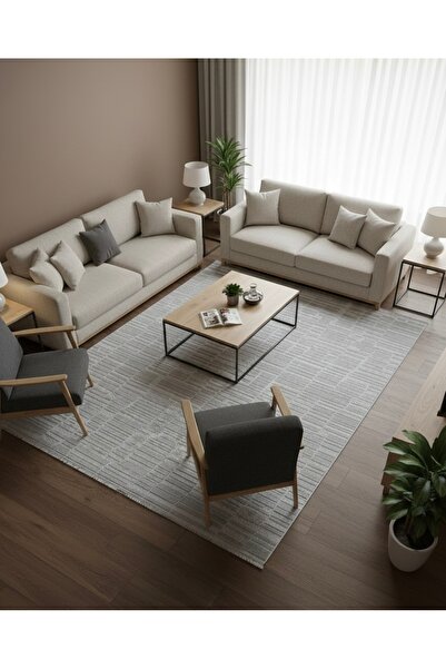 Berf Halı Saten Bambu, Kaymaz Özellikli, Pati Dostu Halı