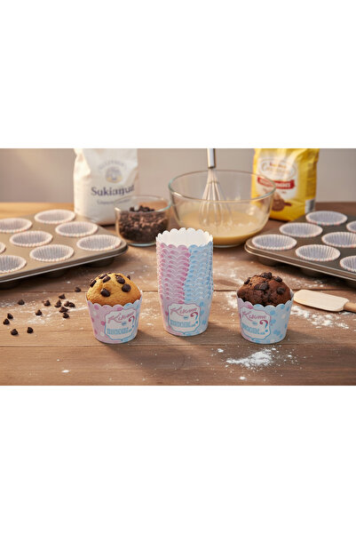 NEWPARİ Baby Shower & Cinsiyet Temalı Cupcake ve Muffin Kek Kalıbı Fırında Da...