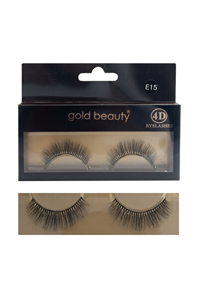 Gold Beauty Takma Kirpik 4D Yoğun Hacimli İpek Takma Kirpik E15