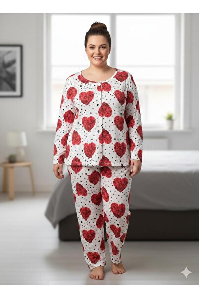 Silona Homewear Plus Size Oversized Patterned Pajama Set