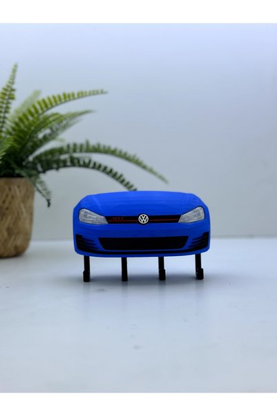 Butik Golf Mk7 Model Designed Blue Color 3D Printing Decorative Keychain