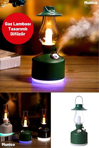 Munico Retro Tasarımlı LED Kamp Feneri – USB Şarjlı, 1200mAh Batarya, Gece La...