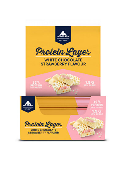 Multipower Protein Layer Beyaz Çikolata Çilek Aromalı 18X50gr