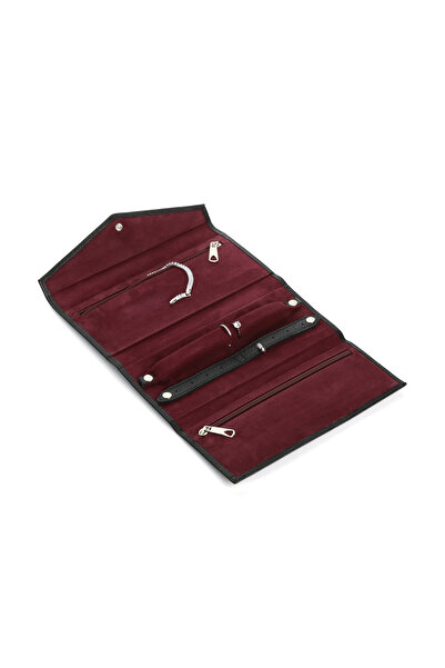 Onywatch صندوق مجوهرات جلدي، منظم مجوهرات من الجلد الحقيقي، منظم للمجوهرات