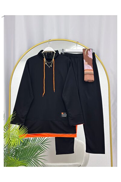 ÇALIŞKAN MODA Stand-Up Collar Piece-Embellished Combed Cotton Double Suit [Ex...