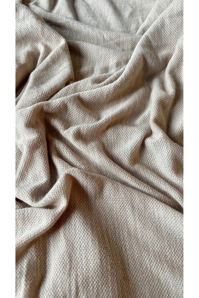 Hayalet kumaş İnce örme triko kumaş krem rengi